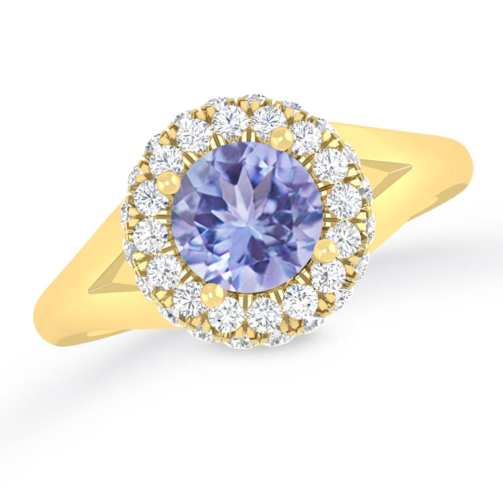 Yellow Gold - Tanzanite