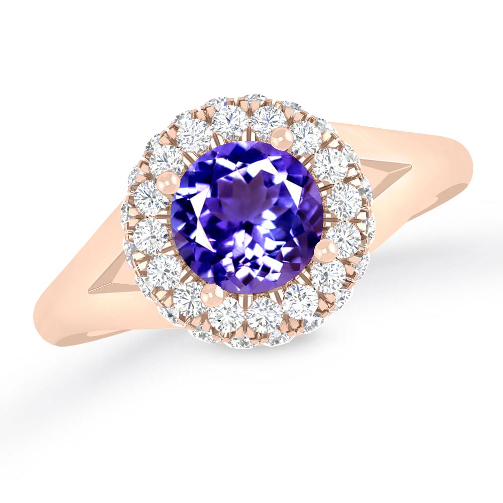 Rose Gold - Tanzanite