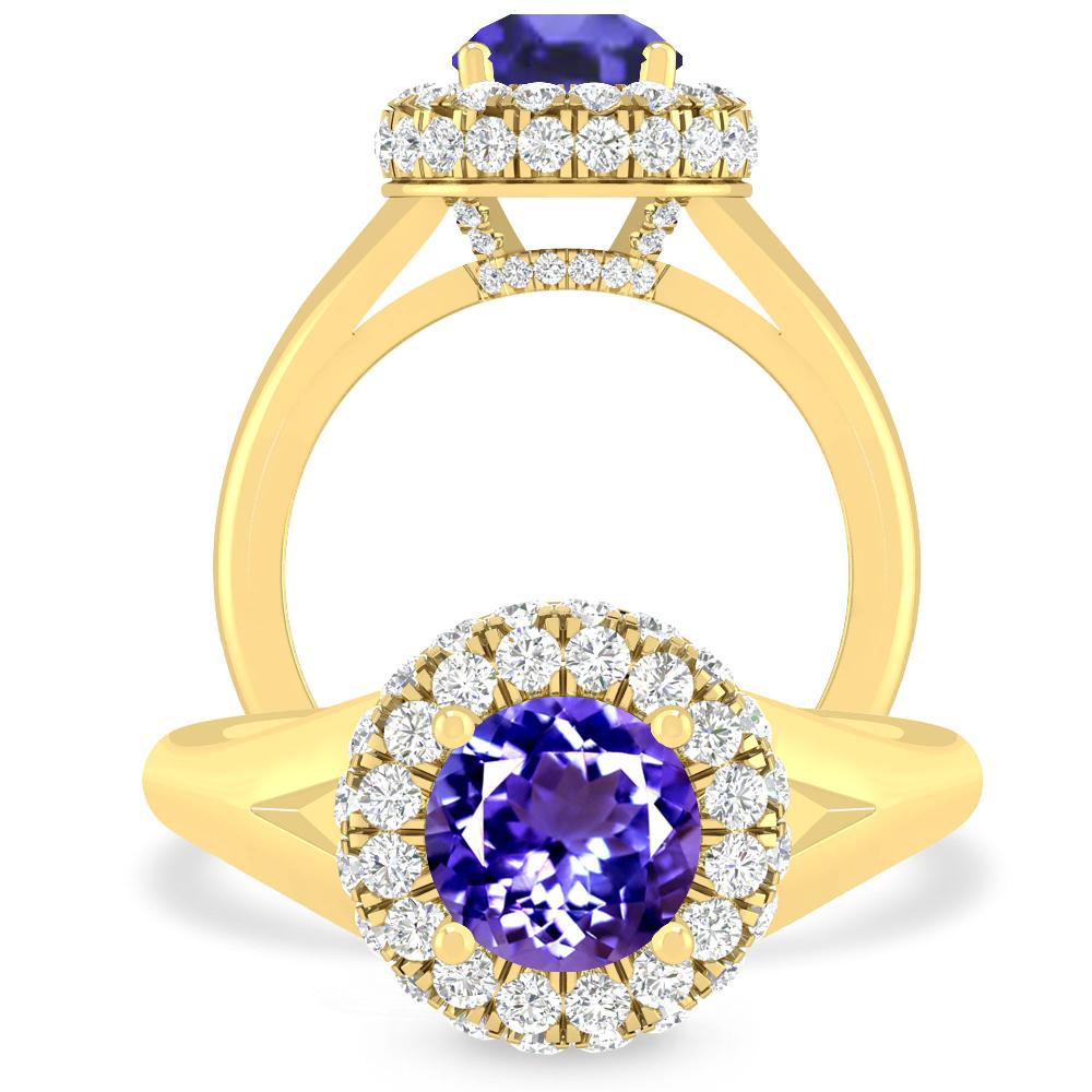 Yellow Gold - Tanzanite