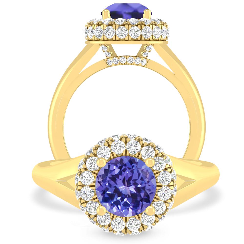 Yellow Gold - Tanzanite