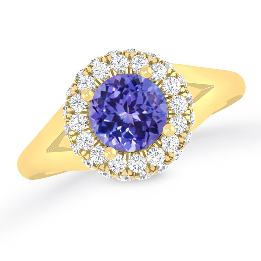 Yellow Gold - Tanzanite