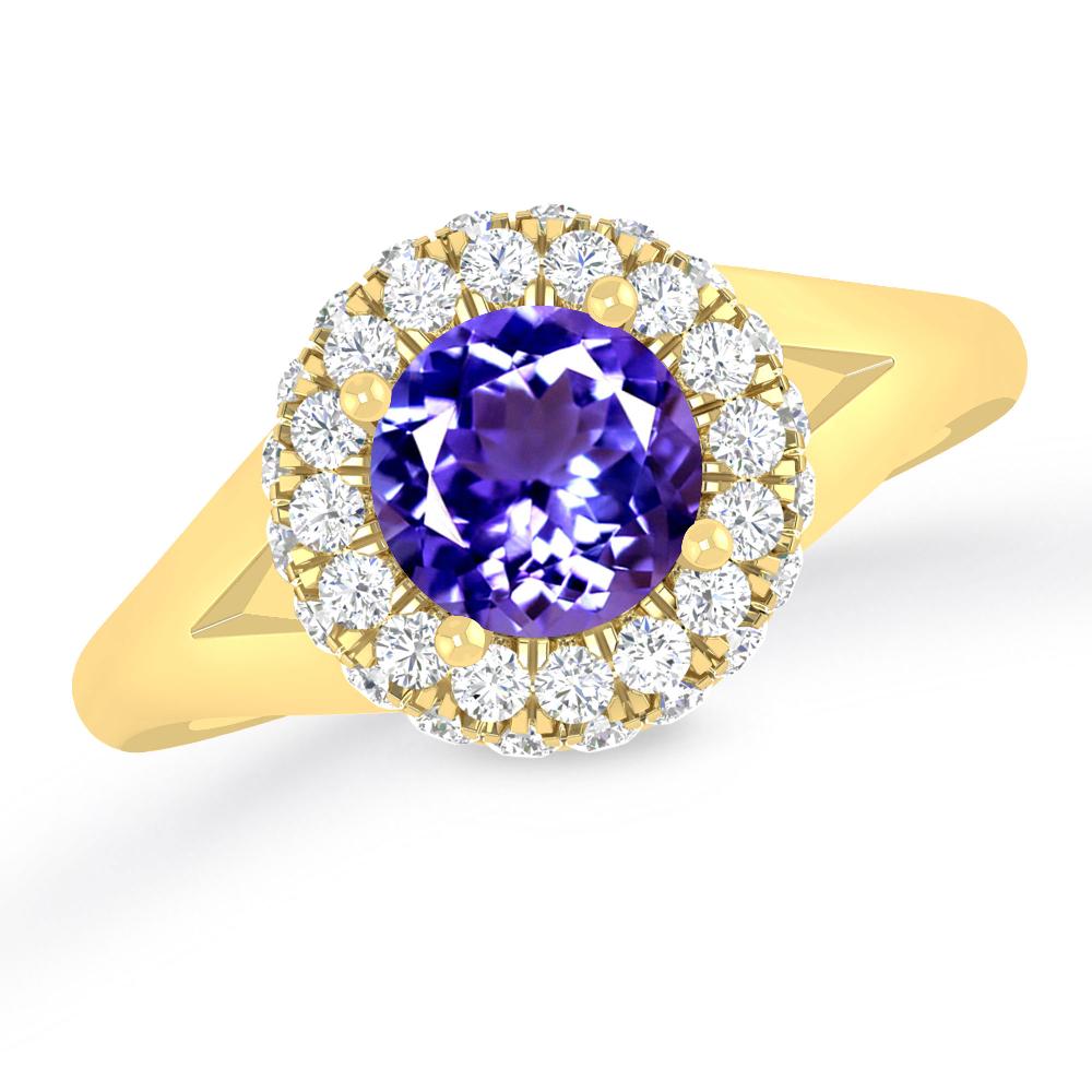 Yellow Gold - Tanzanite