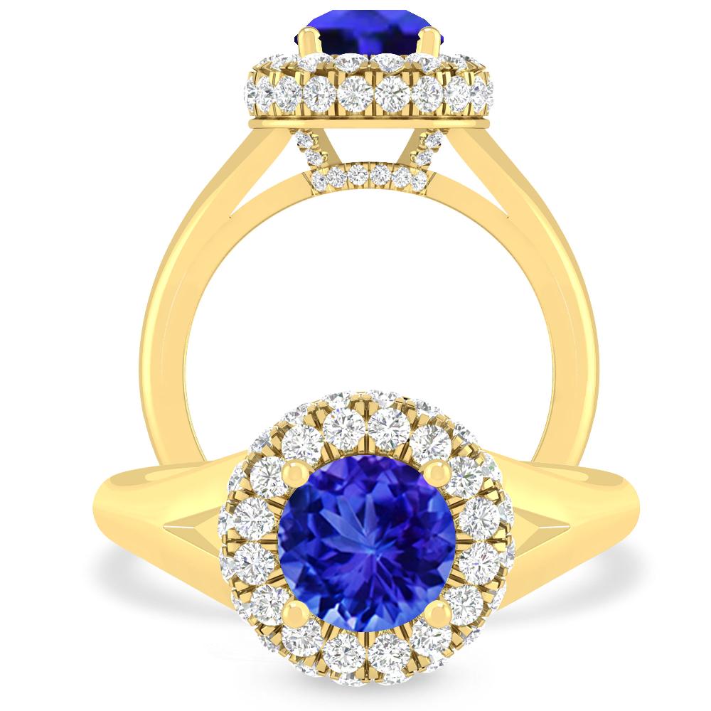 Yellow Gold - Tanzanite