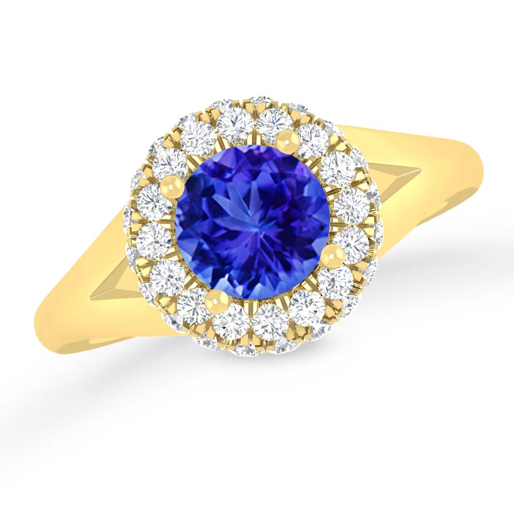 Yellow Gold - Tanzanite