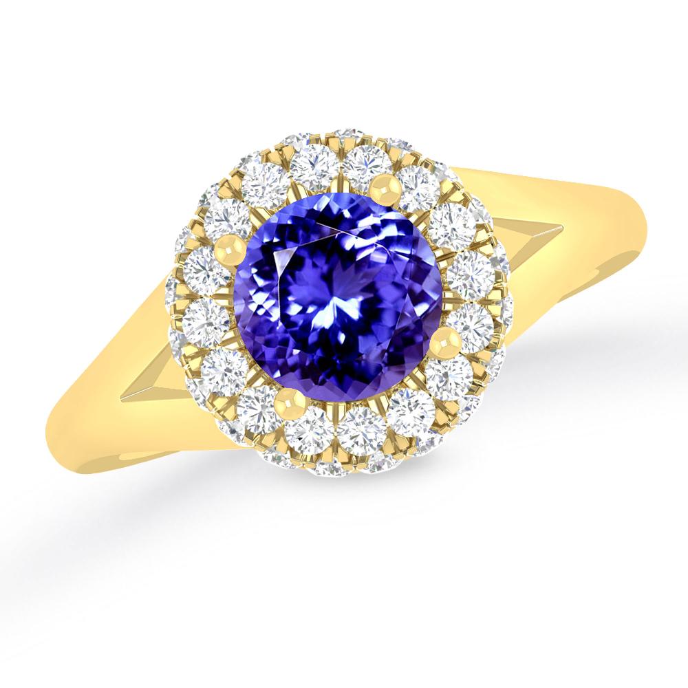 Yellow Gold - Tanzanite