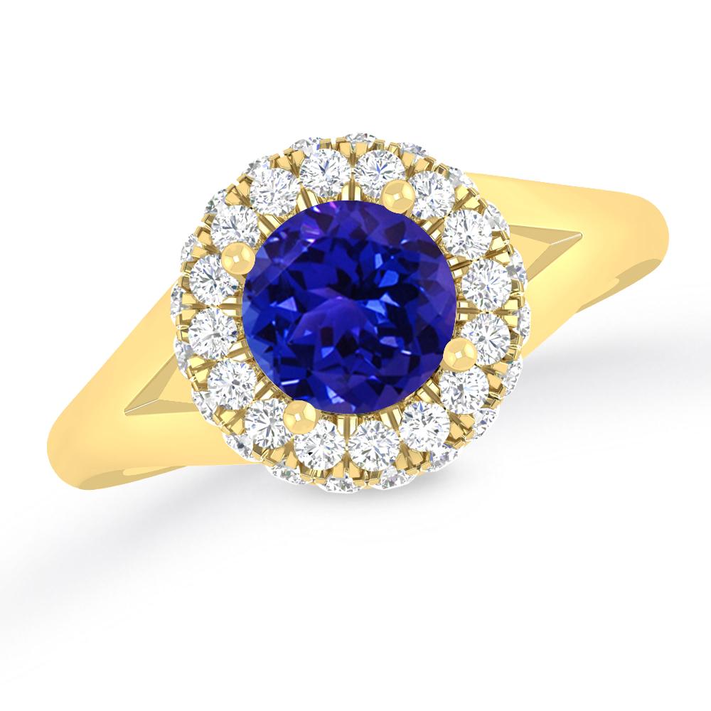 Yellow Gold - Tanzanite