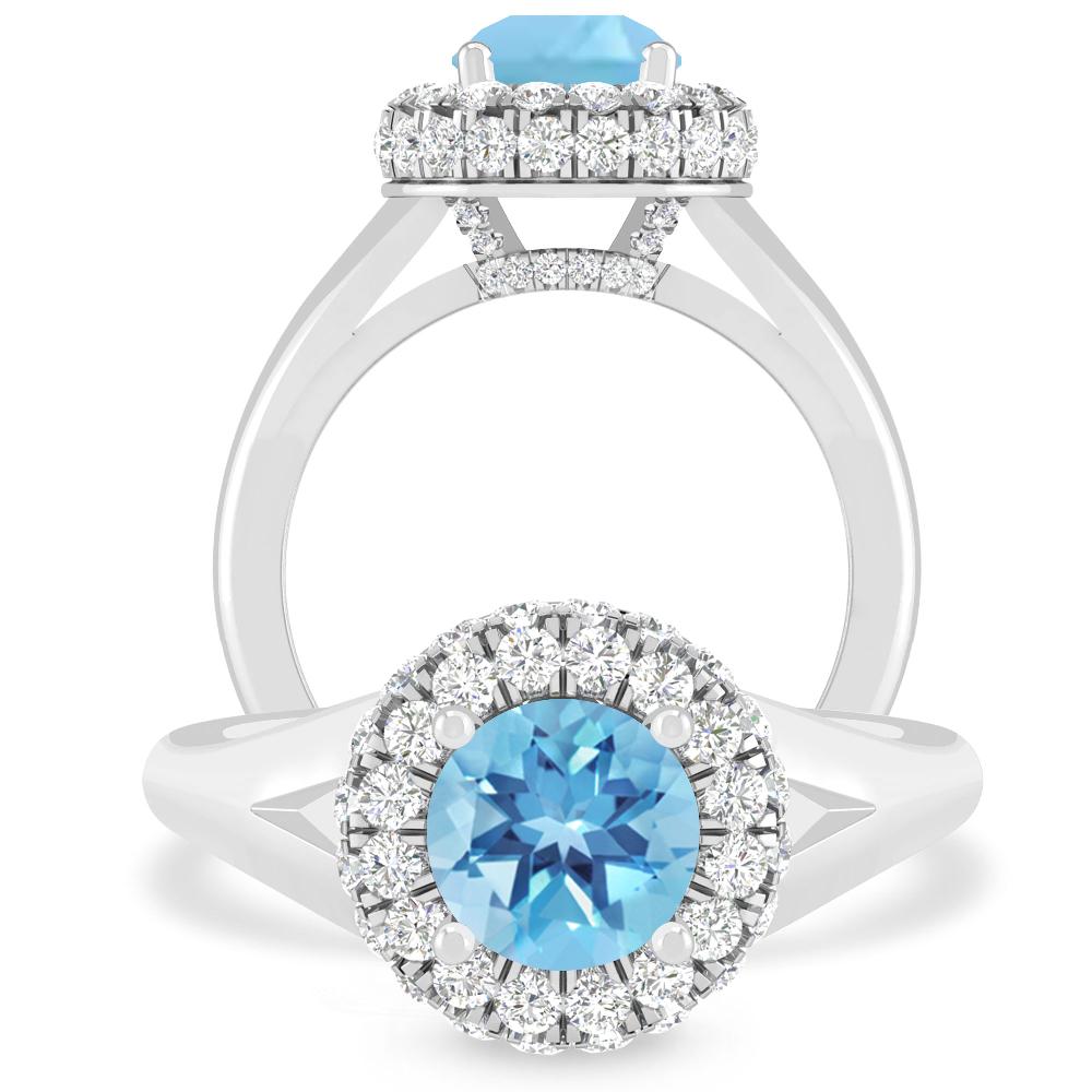 White Gold - Blue Topaz