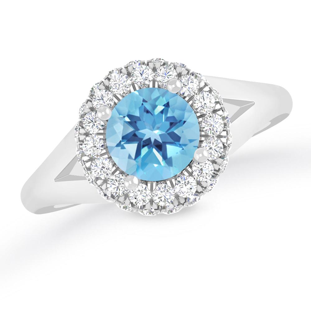 White Gold - Blue Topaz