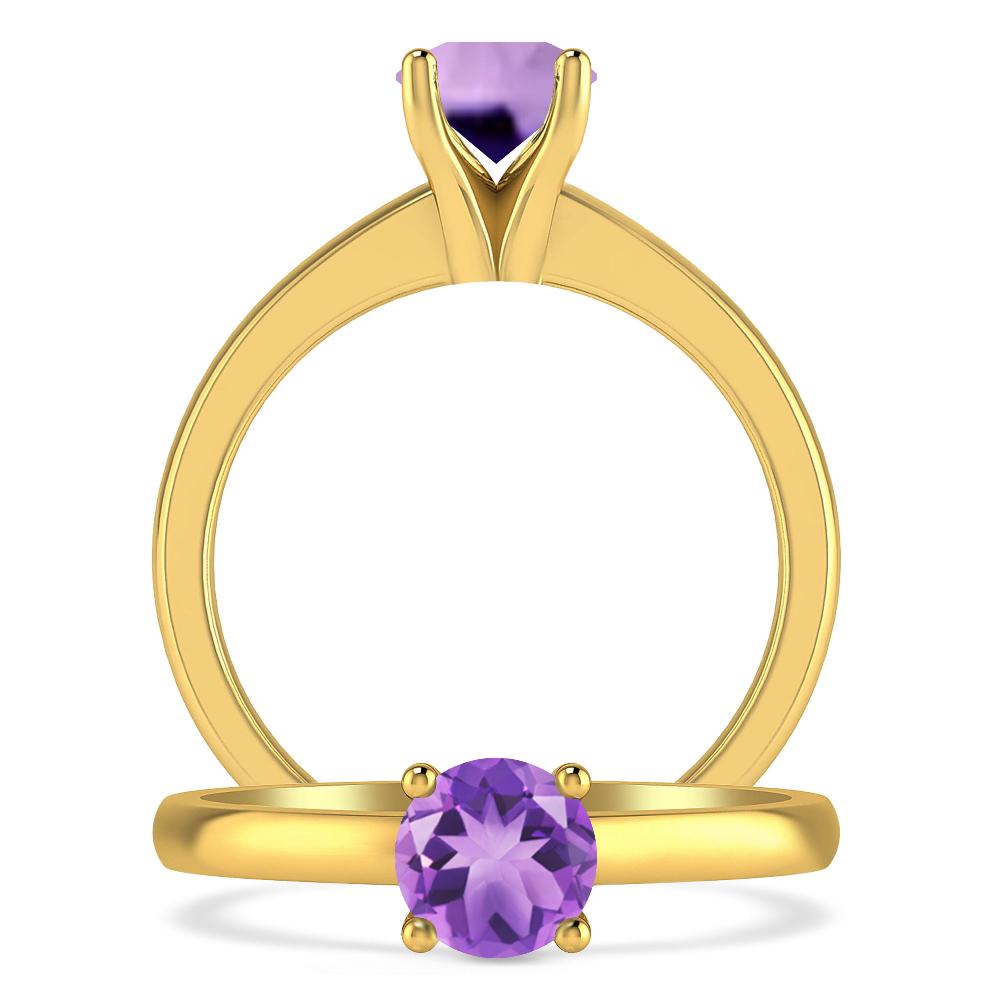 Yellow Gold - Amethyst