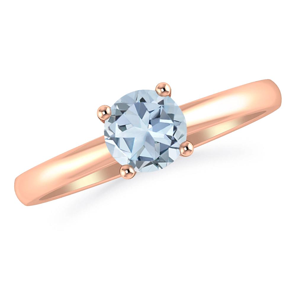 Rose Gold - Aquamarine