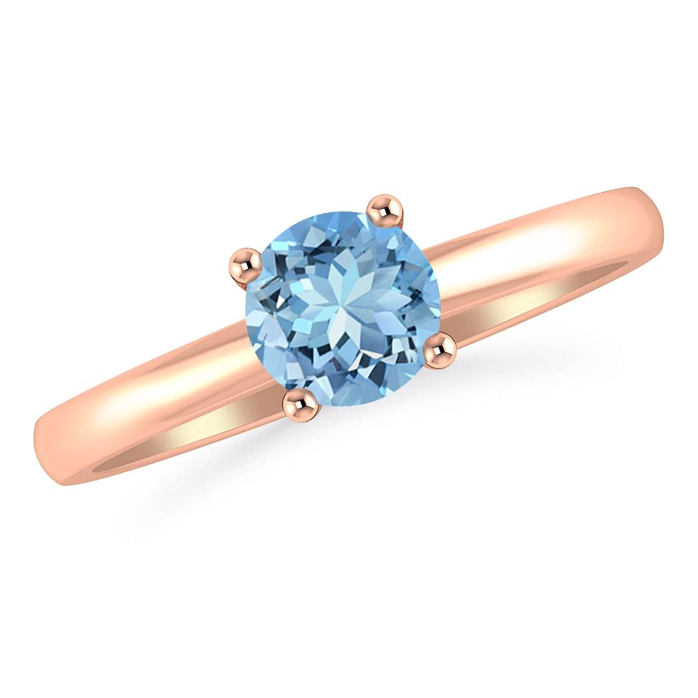 Rose Gold - Aquamarine