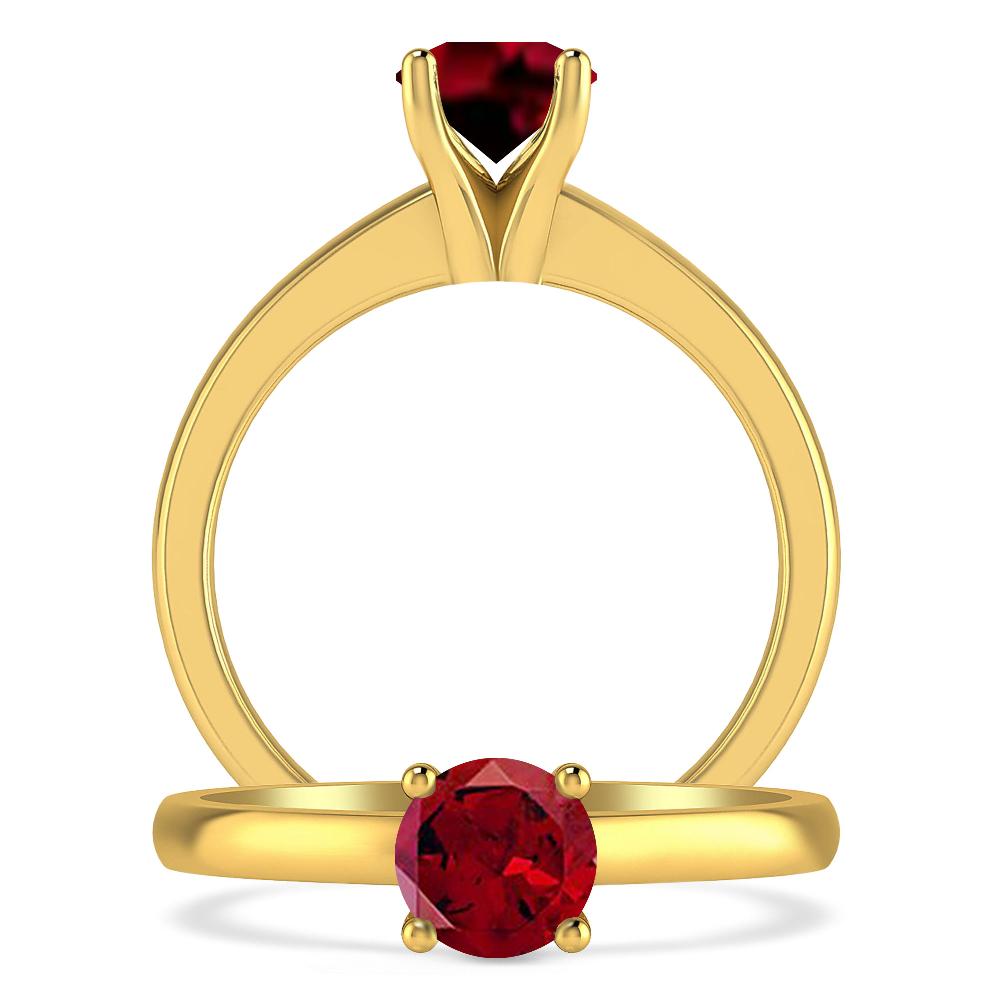 Yellow Gold - Garnet