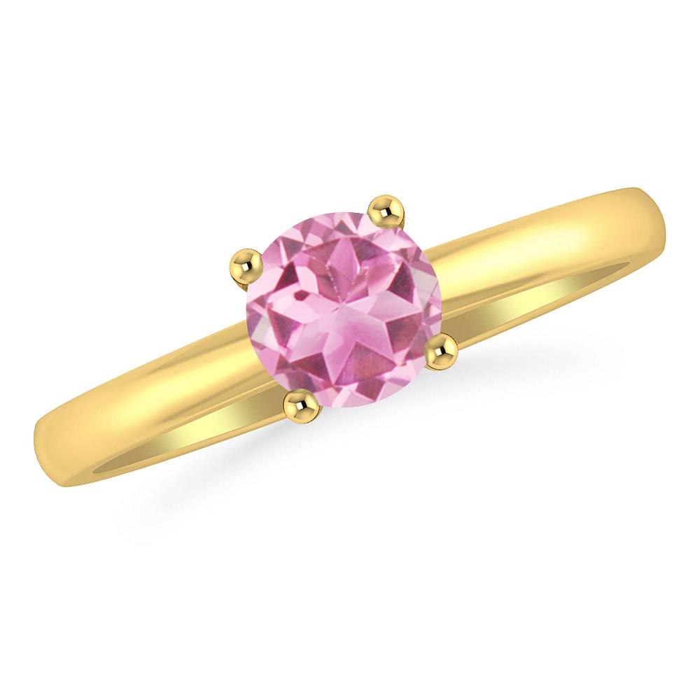 Yellow Gold - Pink Tourmaline