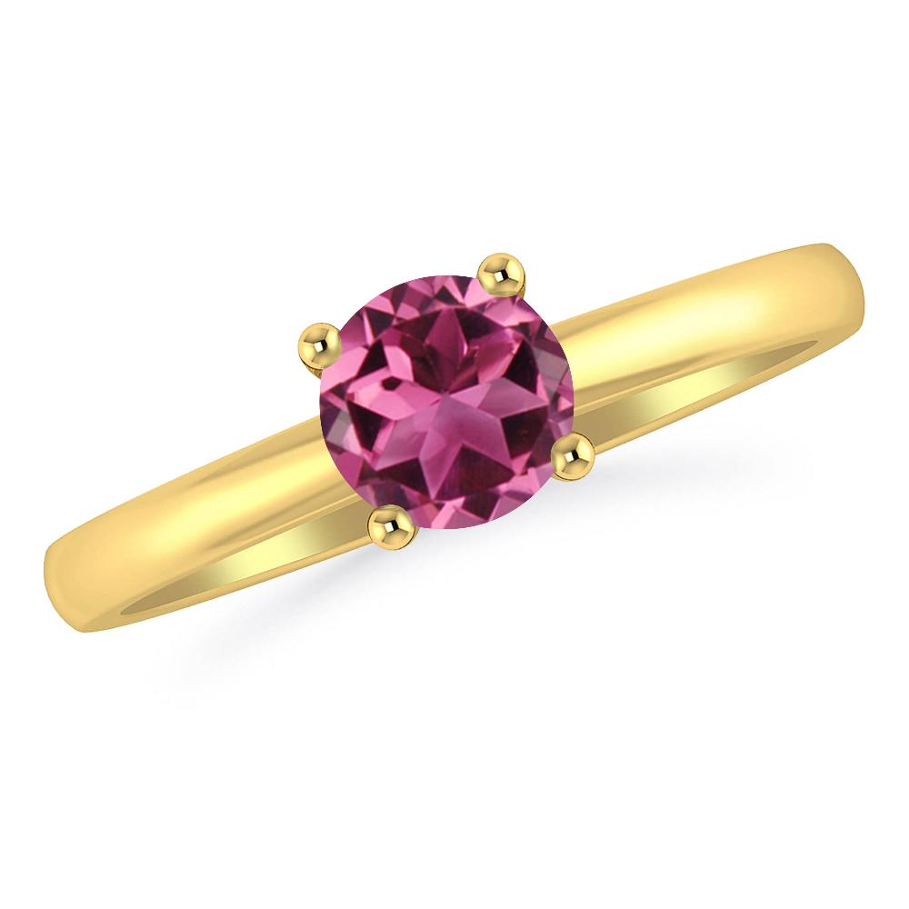 Yellow Gold - Pink Tourmaline