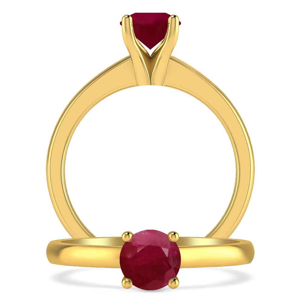 Yellow Gold - Ruby