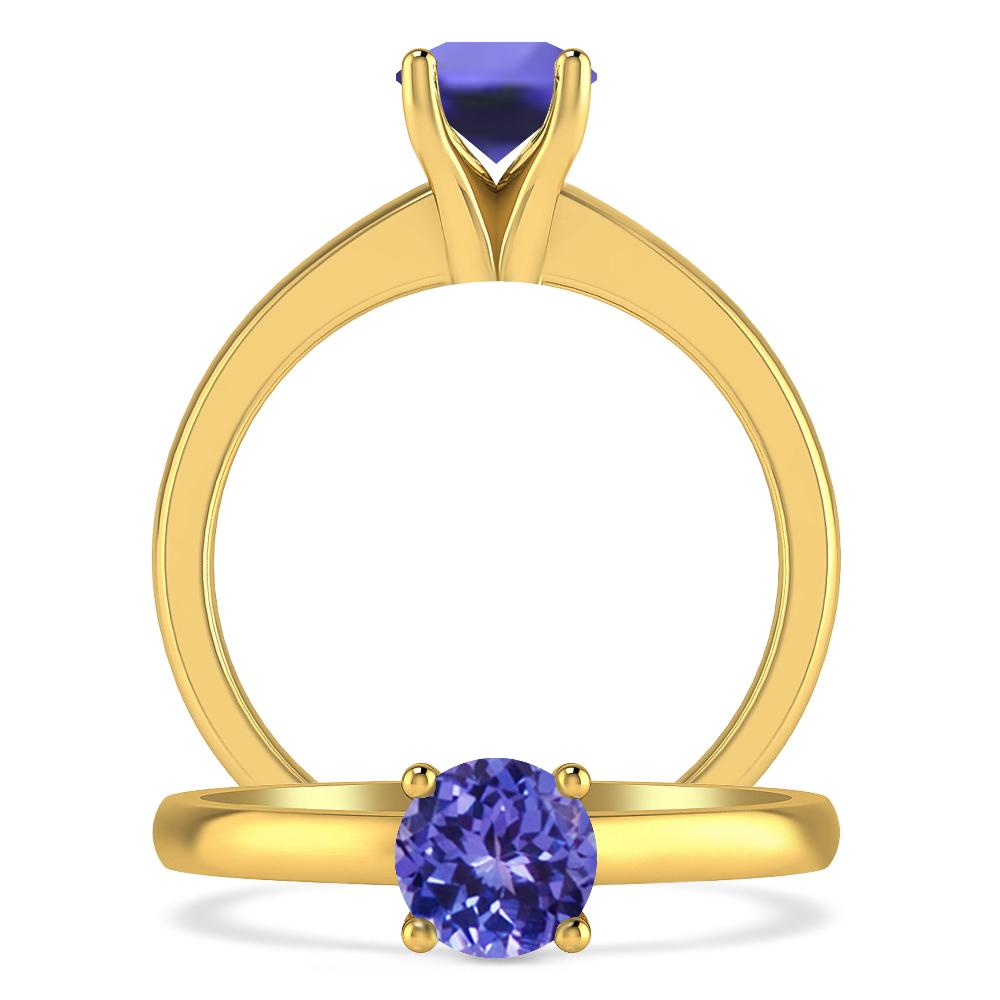 Yellow Gold - Tanzanite