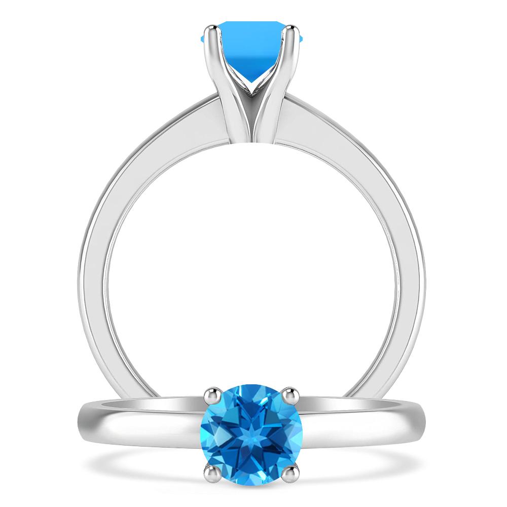 White Gold - Blue Topaz