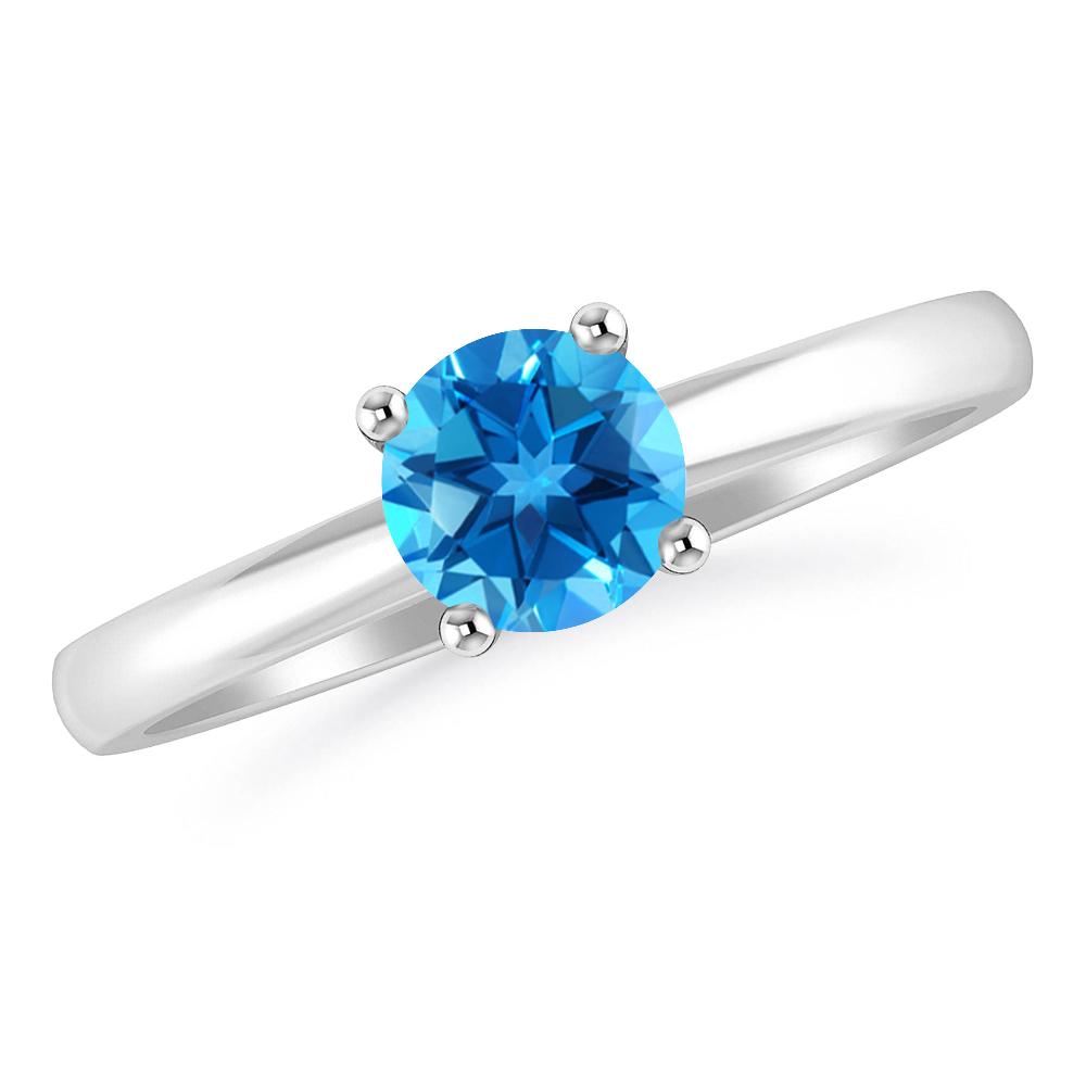 White Gold - Blue Topaz