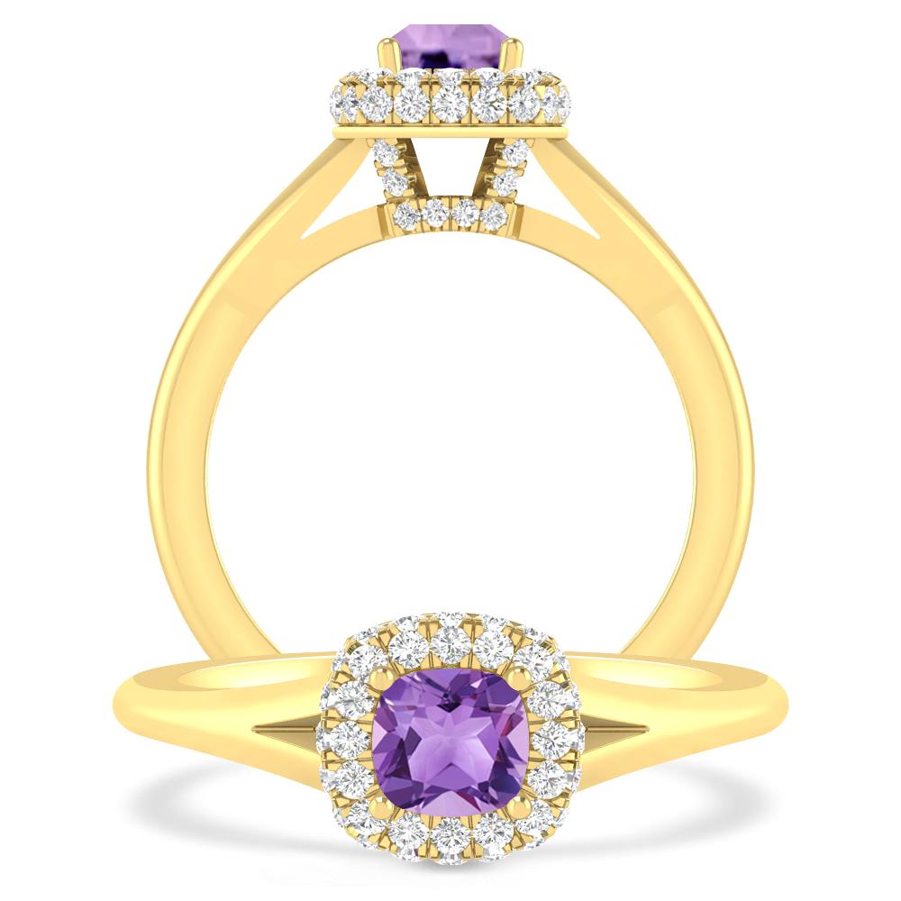 Yellow Gold - Amethyst