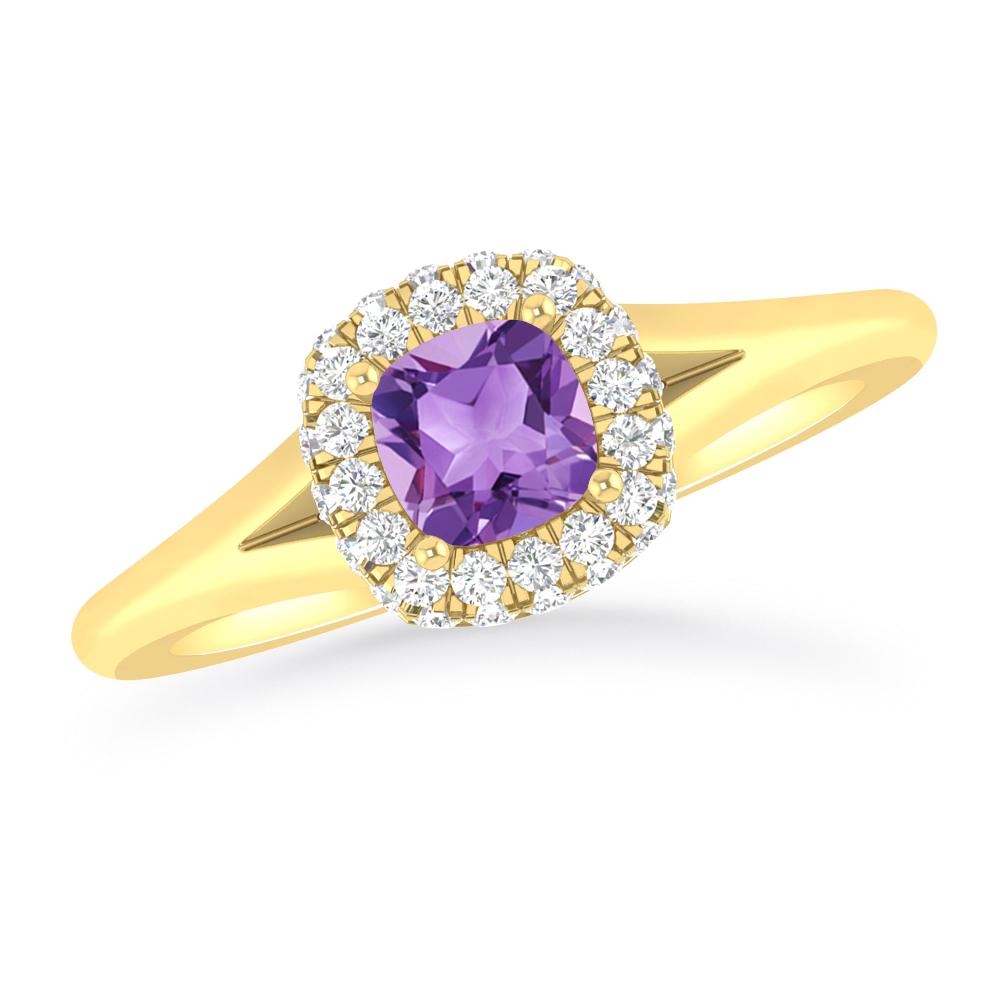 Yellow Gold - Amethyst