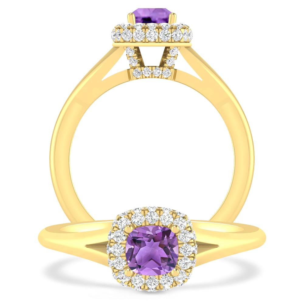 Yellow Gold - Amethyst