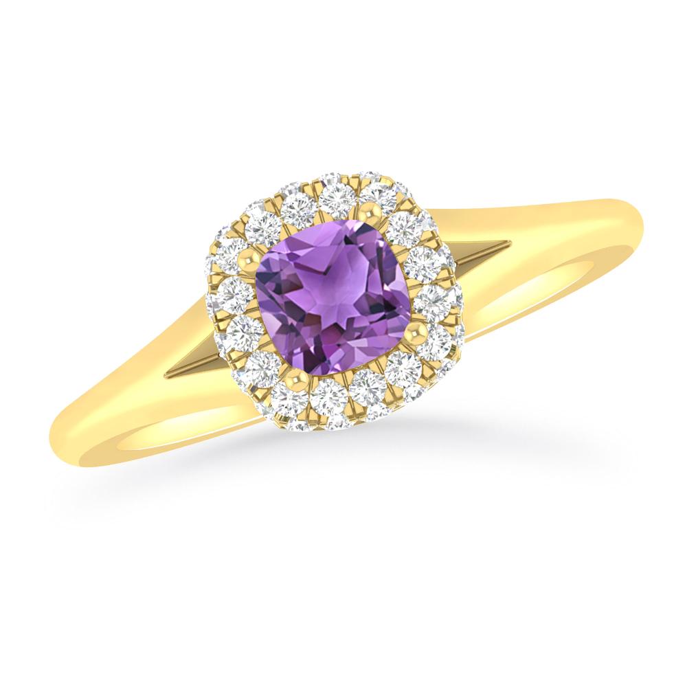 Yellow Gold - Amethyst