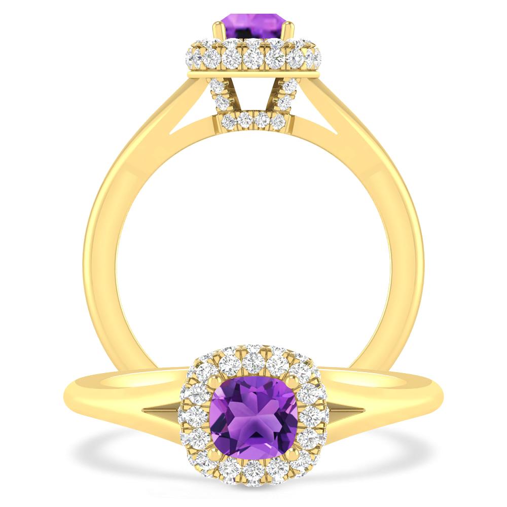 Yellow Gold - Amethyst