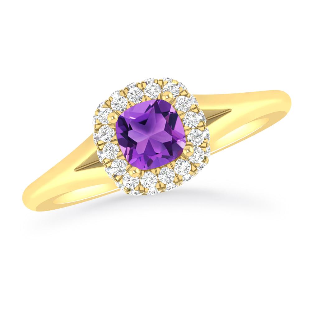 Yellow Gold - Amethyst