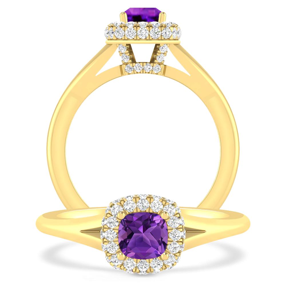 Yellow Gold - Amethyst