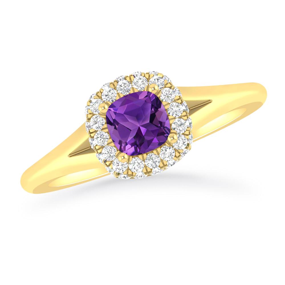 Yellow Gold - Amethyst