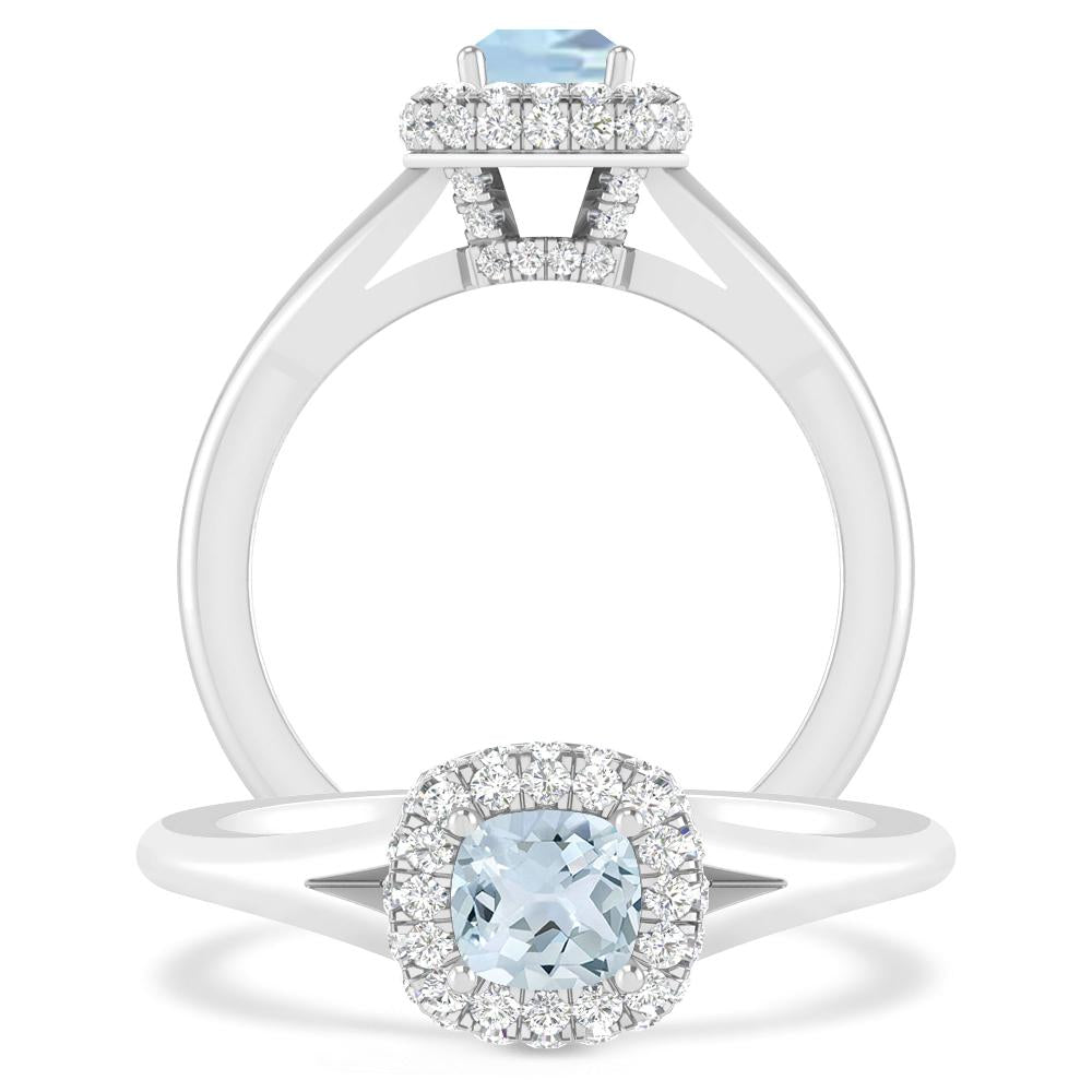 White Gold - Aquamarine