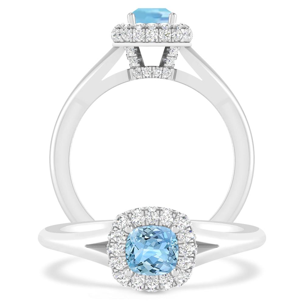 White Gold - Aquamarine