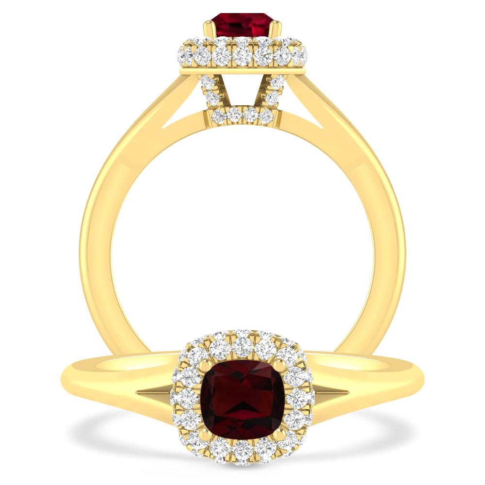 Yellow Gold - Garnet