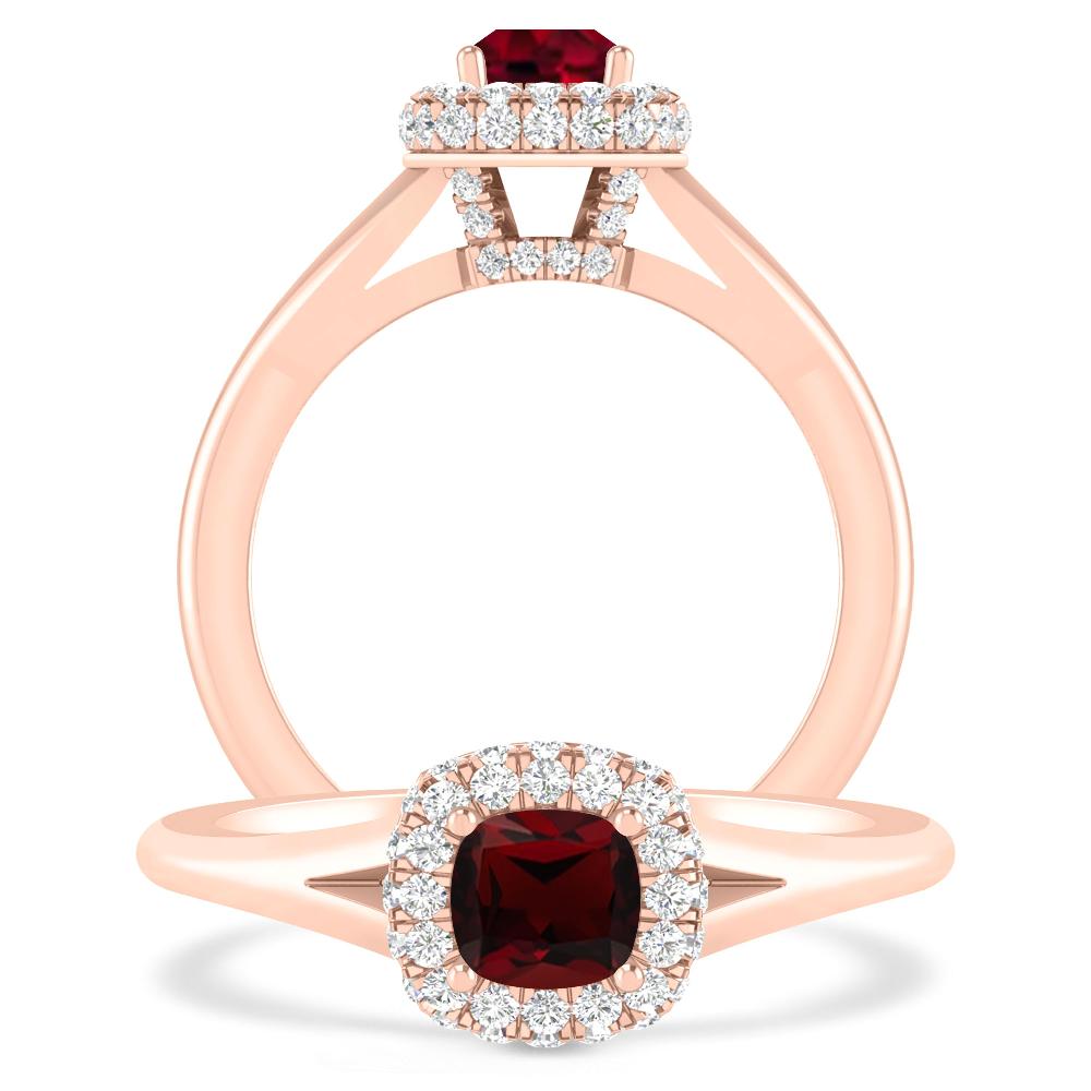 Rose Gold - Garnet