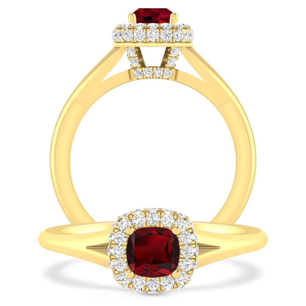 Yellow Gold - Garnet