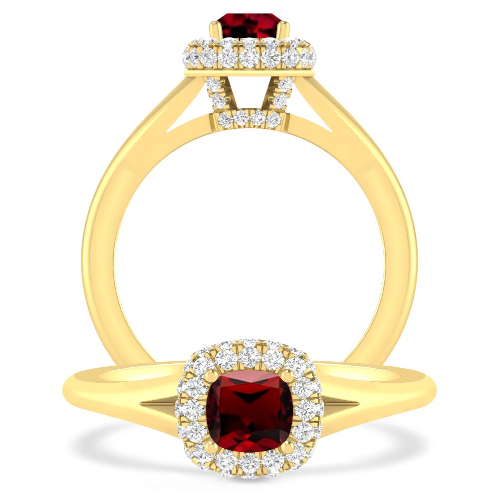 Yellow Gold - Garnet