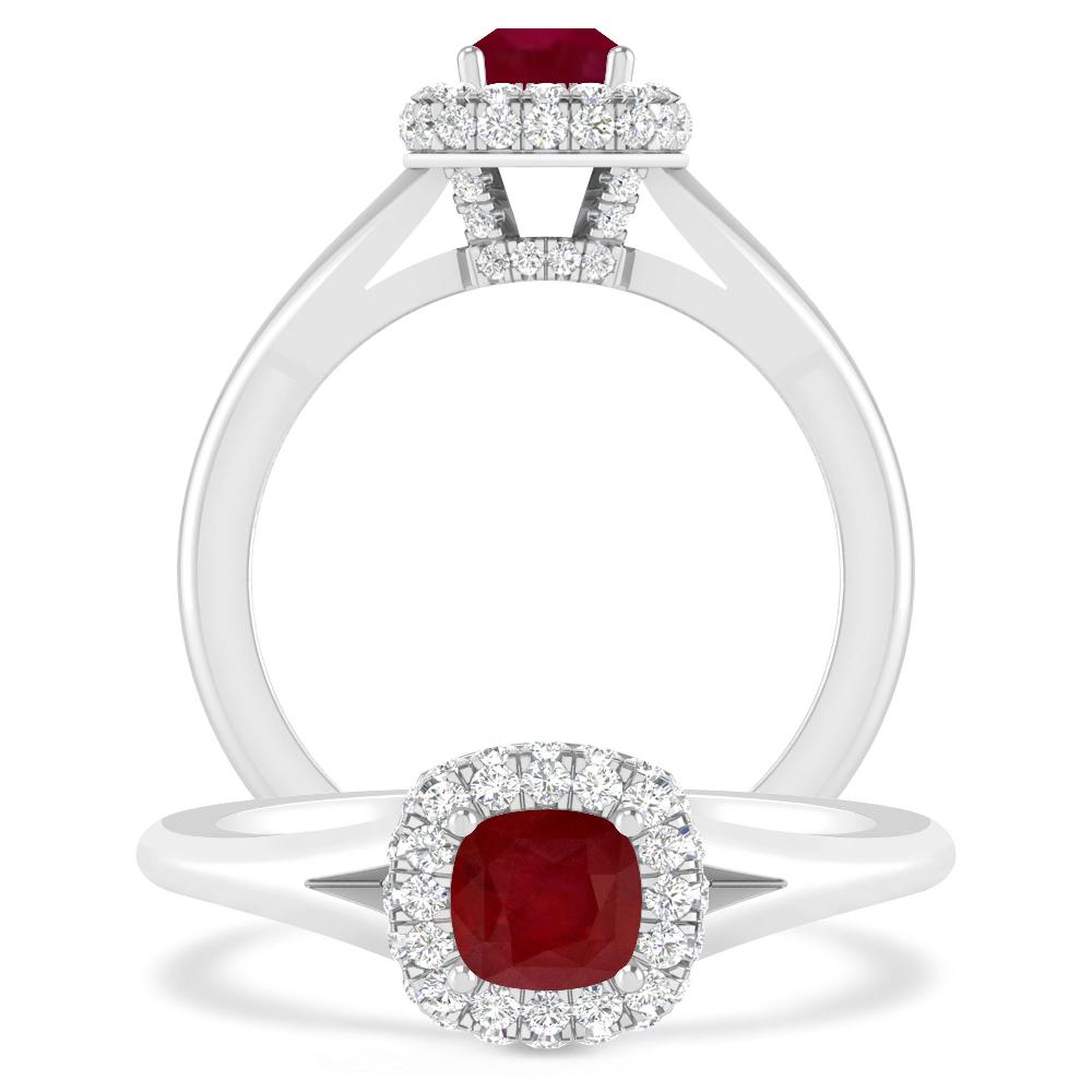 White Gold - Ruby