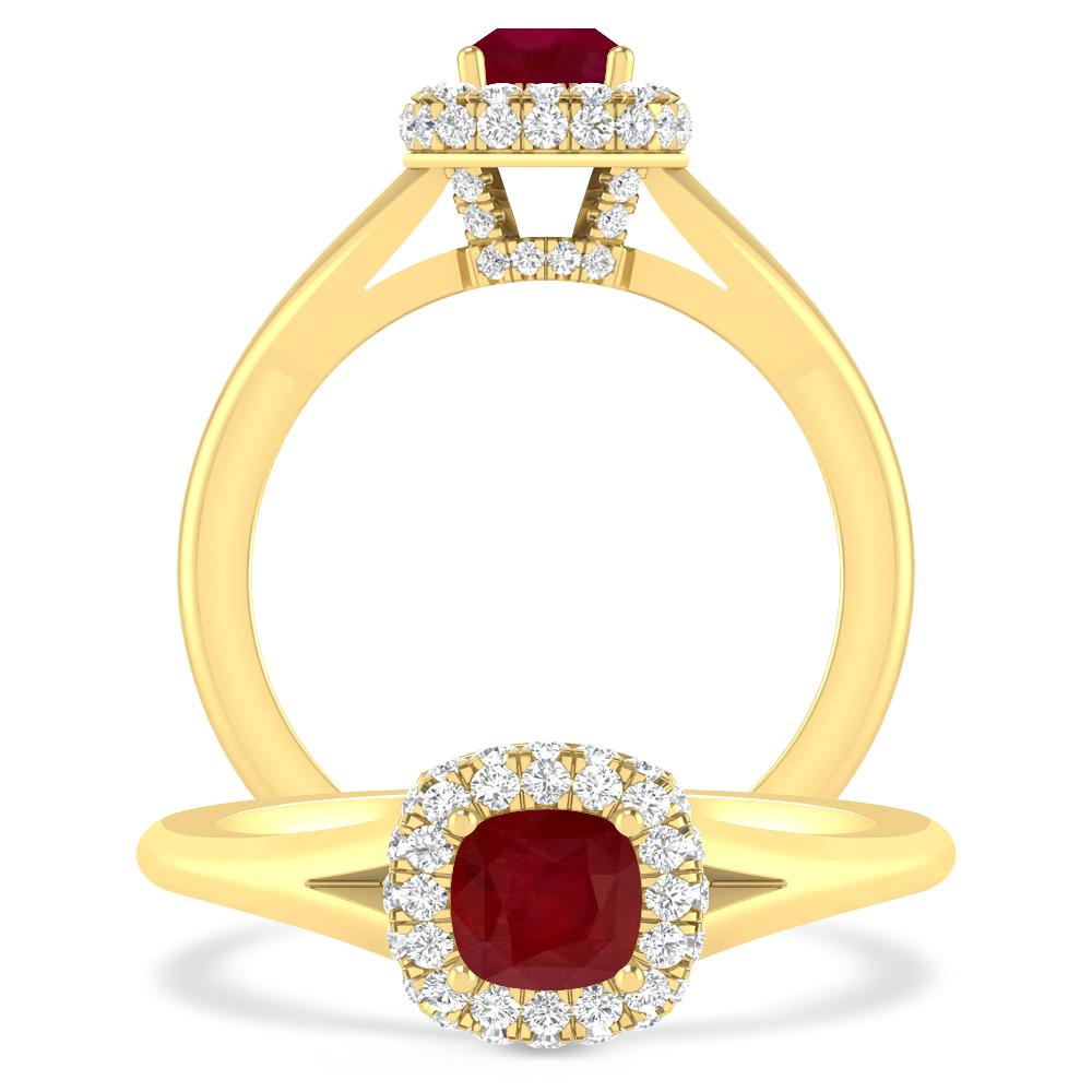 Yellow Gold - Ruby