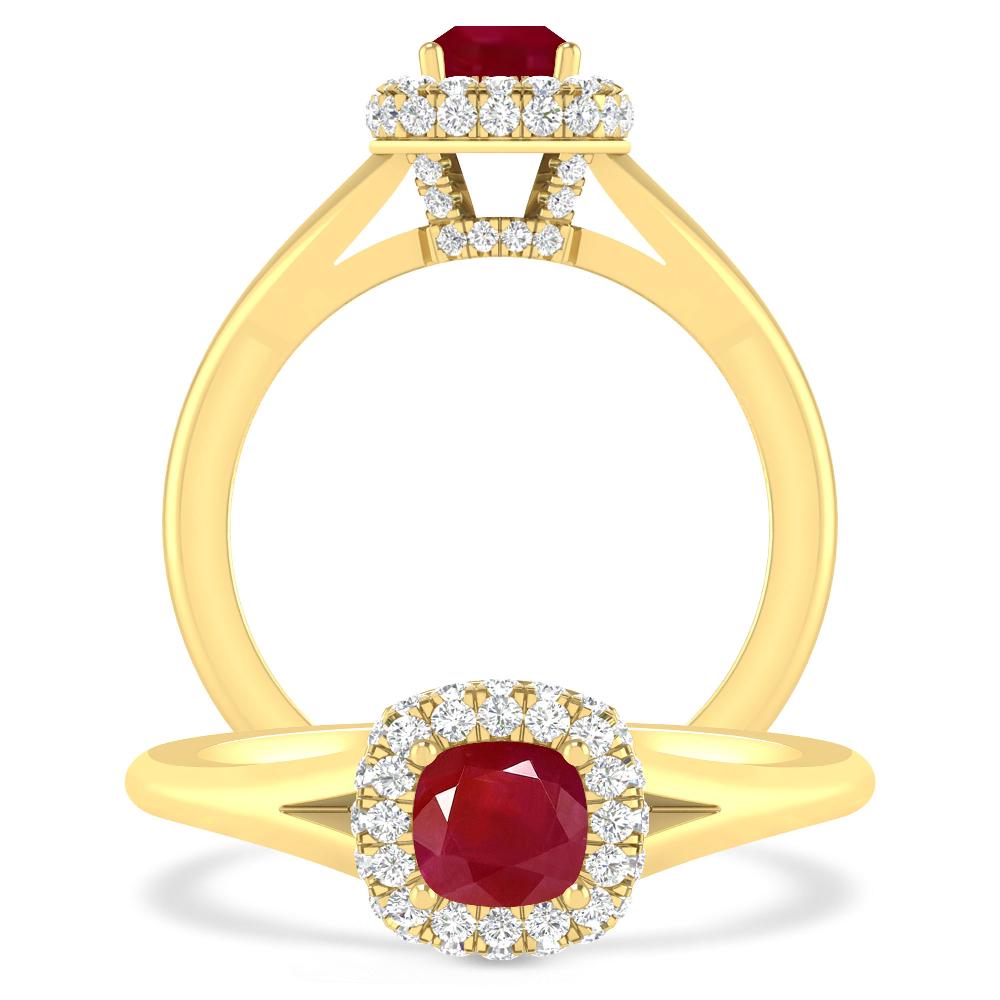 Yellow Gold - Ruby