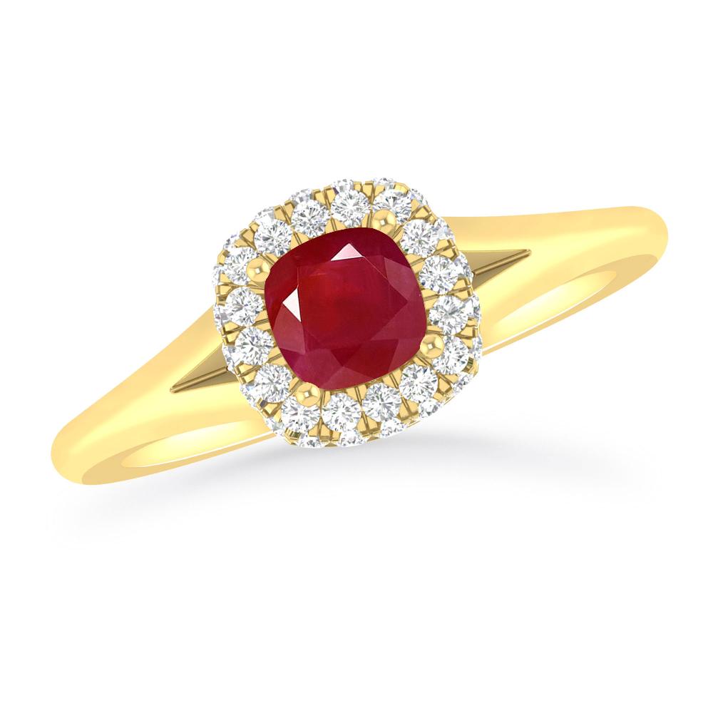 Yellow Gold - Ruby