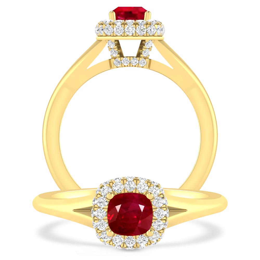 Yellow Gold - Ruby