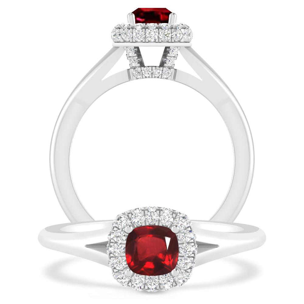 White Gold - Ruby