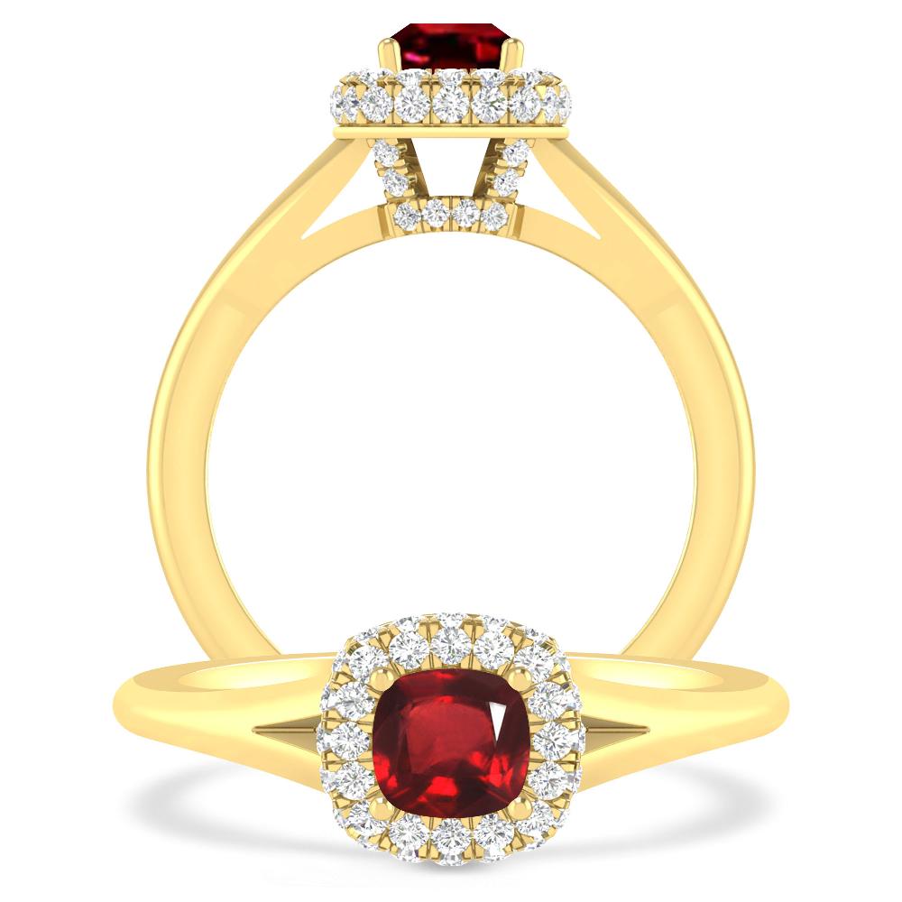 Yellow Gold - Ruby