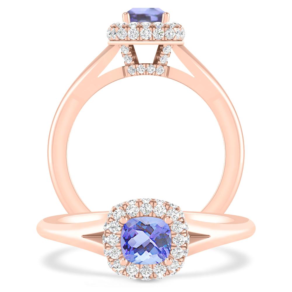 Rose Gold - Tanzanite