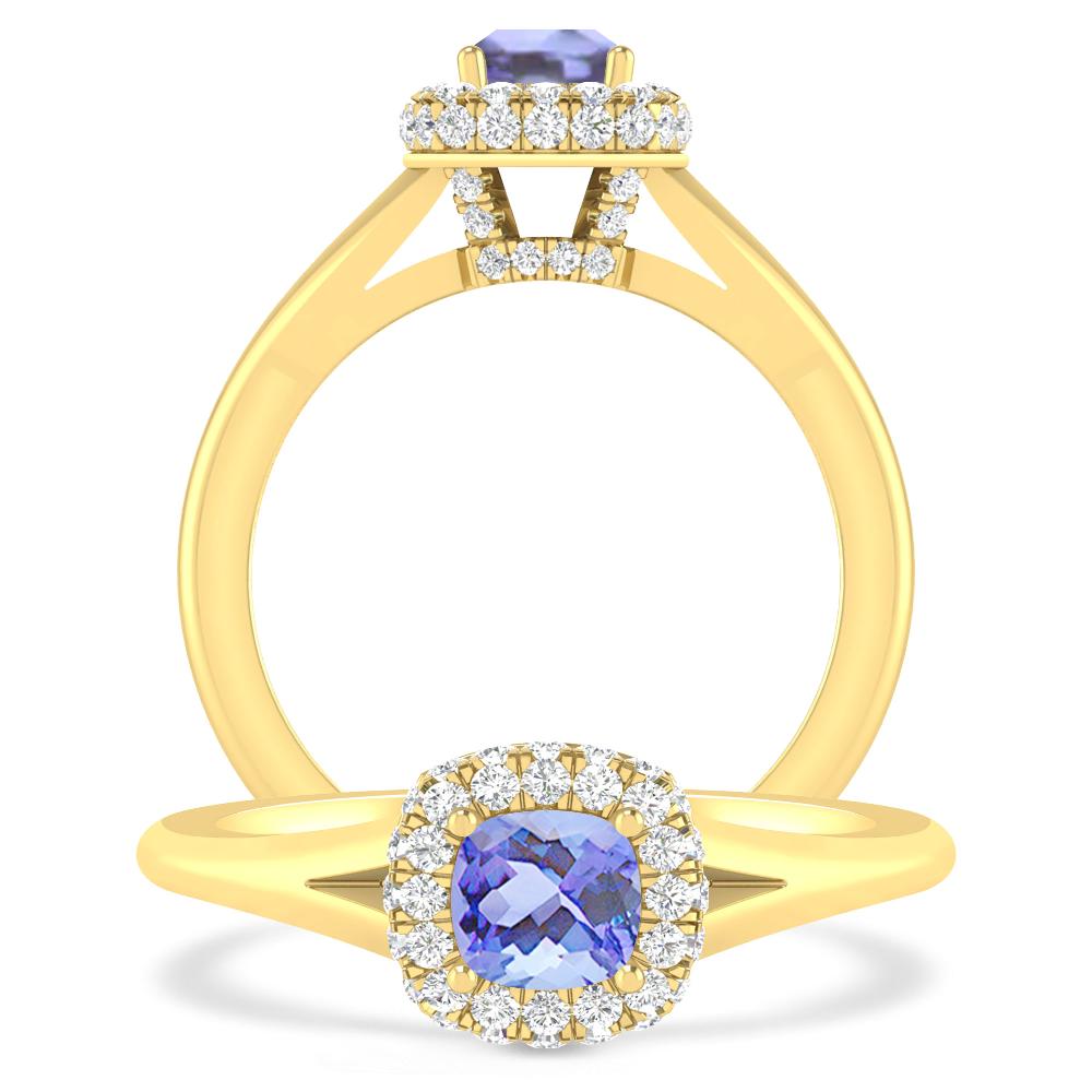 Yellow Gold - Tanzanite