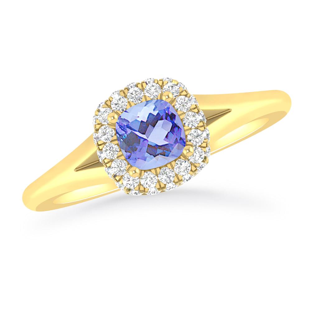 Yellow Gold - Tanzanite