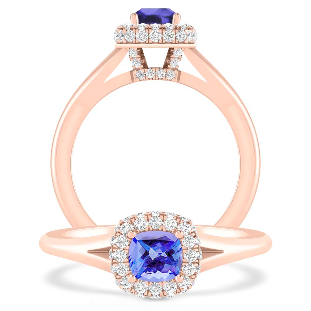 Rose Gold - Tanzanite