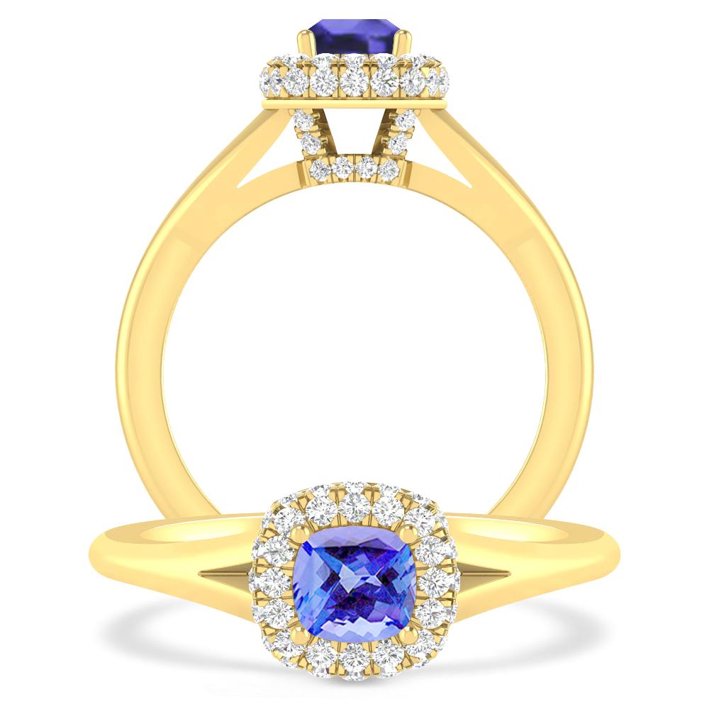 Yellow Gold - Tanzanite