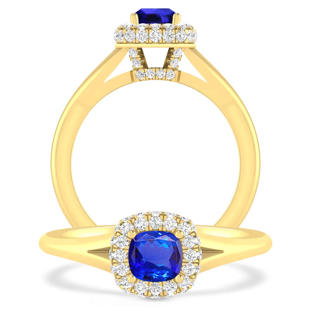 Yellow Gold - Tanzanite