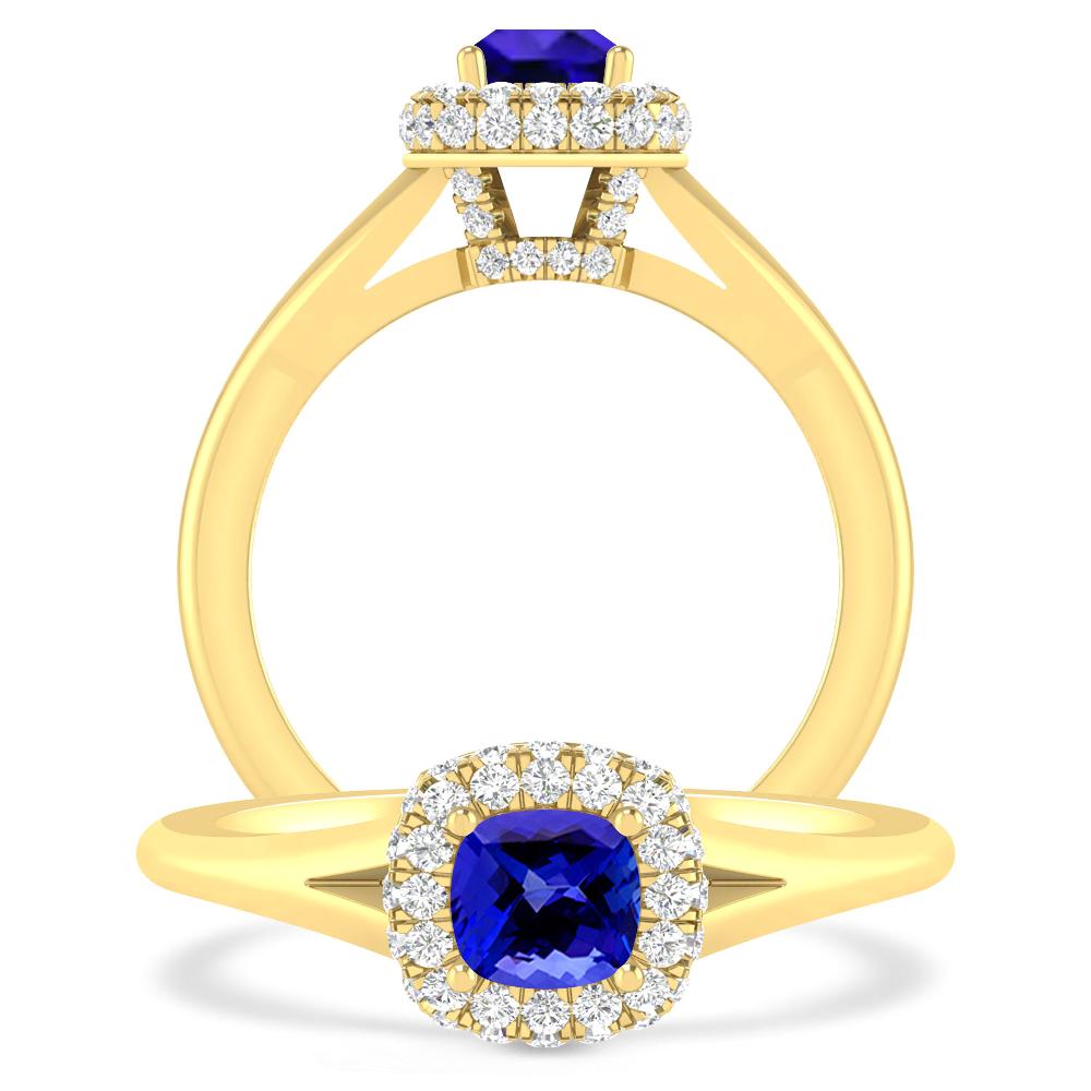 Yellow Gold - Tanzanite